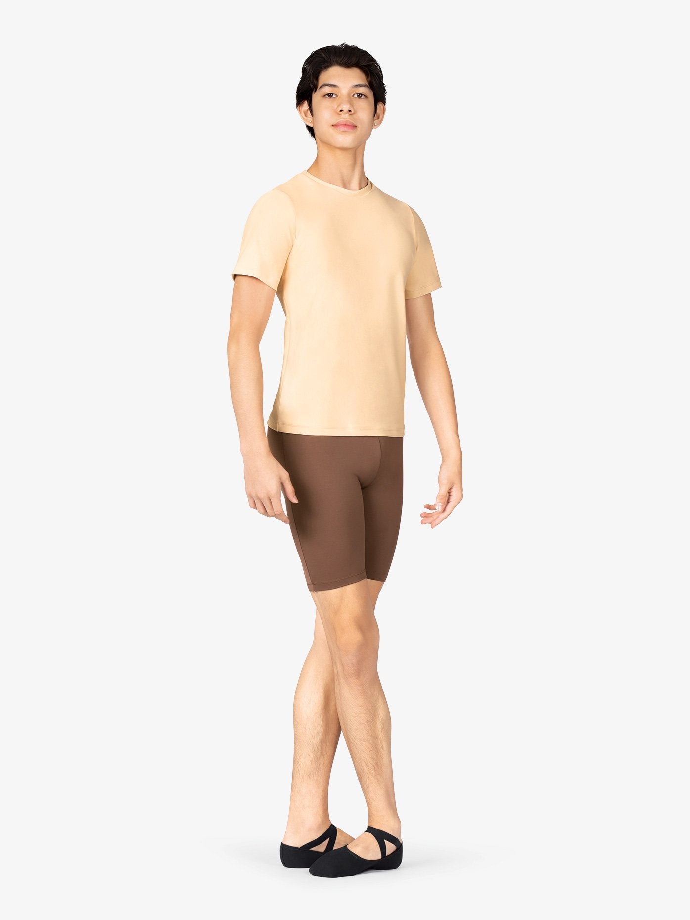 Boys' Short Sleeve Beige Dance Tee